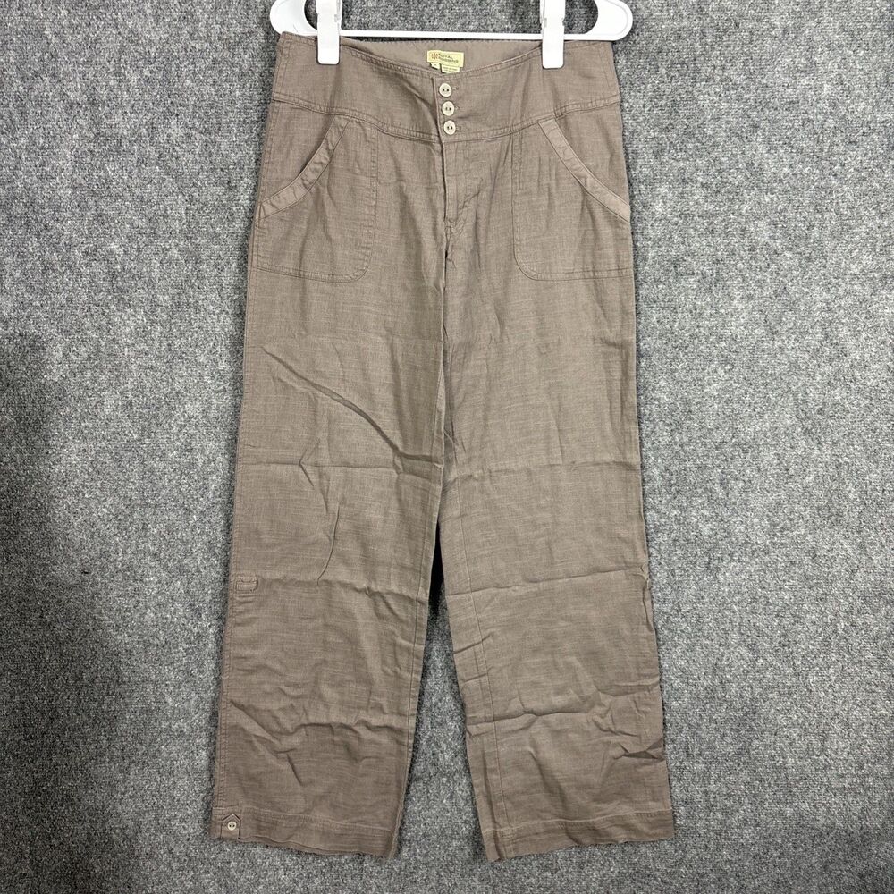 Royal Robbins Pants Womens Size 8 Brown Wide Leg Crop